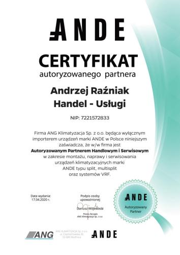 Certyfikat-klimatyzacji-ANDE